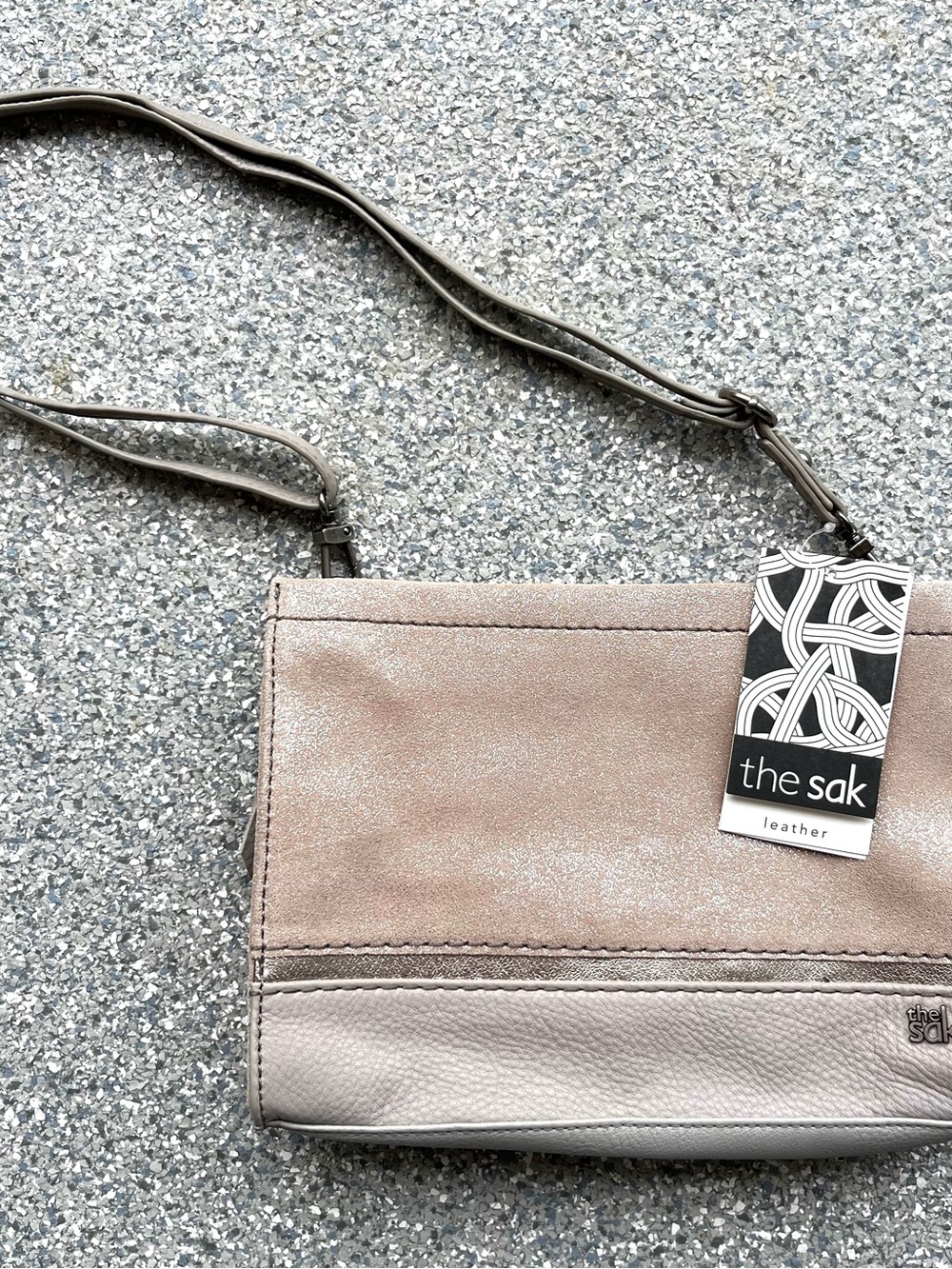 NWT The Sak Leather Handbag with Shoulder Strap